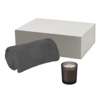 Подарочный набор Enigma, Cella, серый (свеча, плед)