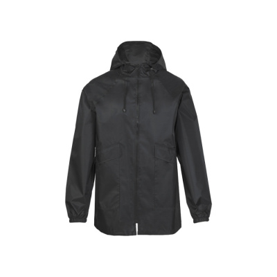 Дождевик Parka унисекс, черный (размер S)