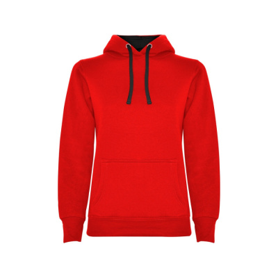 Толстовка с капюшоном Urban женская, красный/черный (размер S)