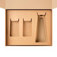Доп. ложемент под декантер + 2 высоких стакана в большую универсальную коробку, крафт (арт. 21005. 020)