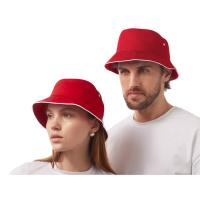 Панама с контрастной окантовкой, красный/белый