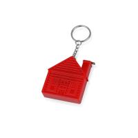 Брелок-рулетка Домик, 1 м. , красный