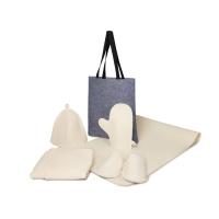 Банный набор с килтом Healing, мужской, белый