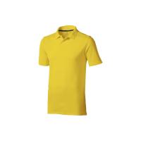 Calgary мужская футболка-поло с коротким рукавом, желтый