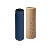 Вакуумный термос Module X с индикатором температуры, 500 мл, тубус, темно-синий