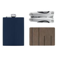 Набор с мультитулом и фляжкой Путешественник 2. 0. , темно-синий