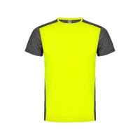 Спортивная футболка Zolder мужская, неоновый желтый/черный меланж