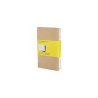 Записная книжка Moleskine Cahier (в клетку, 3 шт. ), Pocket (9х14см), бежевый
