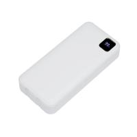 Внешний аккумулятор со встроенными кабелями Фрэйм Про, быстрая зарядка, 20000мач, белый