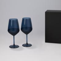 Подарочный набор 2 бокала для вина Сапфир (Sapphire) в черной коробке