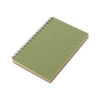 Блокнот на спирали в картонной обложке с переработанной бумагой Mania, зеленый