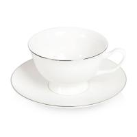 Чайная пара с серебряной каймой, 200мл