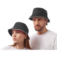 Панама с контрастной окантовкой, темно-серый/белый