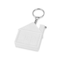 Брелок-рулетка Домик, 1 м. , белый