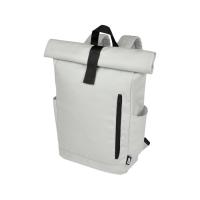 Рюкзак Byron 15, 6 объемом 18 л со скручиваемым верхом, изготовленный из переработанного ПЭТ по стандарту GRS, светло-серый