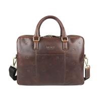 Сумка Mano Don Leon, натуральная кожа в коричневом цвете, 41 х 29, 5 х 8, 5 см