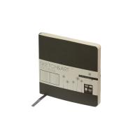 Скетчбук Sketch &amp; Art в мягком переплете 145х145 мм, 100 л. бежевой бумаги 100 гр. , серый