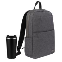 Подарочный набор Palermo, Forst, серый/черный (рюкзак, термокружка)