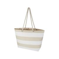 Florida пляжная эко-сумка из переработанного материала, сертифицированного по стандарту GRS, плотностью 270 г/м² 18L - Натуральный / Белый