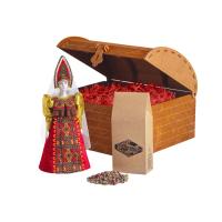 Подарочный набор: кукла фарфоровая, чай Малина с мятой, красный