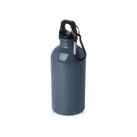 Одностенная бутылка для воды с карабином Oregon, изготовленная из нержавеющей стали, сертифицированной по стандарту RCS, объемом 400 мл - Hale Blue