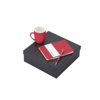 Подарочный набор с блокнотом С3, металлической ручкой и кружкой, красный