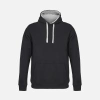 Худи унисекс Cameron, черное с серым меланжем