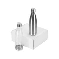 Подарочный набор с термосом и бутылкой Bottle set,  серебристый