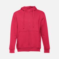 Толстовка мужская на молнии с капюшоном Amsterdam, красная