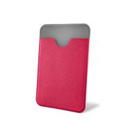 Чехол-картхолдер Favor на клеевой основе на телефон для пластиковых карт и и карт доступа, фуксия