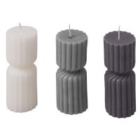 Набор свечей с гранями Vela, темно-серый, белый