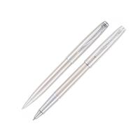 Набор Pierre Cardin PEN&amp; PEN: ручка шариковая + роллер. Цвет - серебристый. Упаковка Е. 