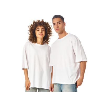 Футболка оверсайз Liyon унисекс, белый (размер XS-S)