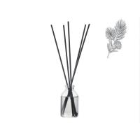 Диффузор с ароматом Еловые шишки и хвоя, 30мл, стекло, пробка, палочки 5 шт. , мешочек из органзы черный