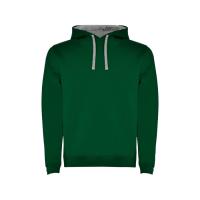 Толстовка с капюшоном Urban мужская, бутылочный/серый меланж