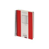 Ежедневник недатированный на спирали А5 Agenda, красный (Р)