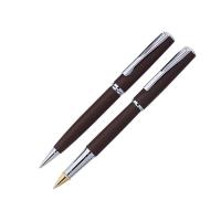 Набор Pierre Cardin PEN&amp; PEN: ручка шариковая + роллер. Цвет - коричневый матовый. Упаковка Е. 