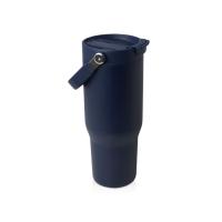 Термостакан Bronx объемом 900 мл из меди и переработанной нержавеющей стали, сертифицированной по стандарту RCS, с вакуумной изоляцией и крышкой с двойной функцией - Темно - синий