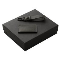 Подарочный набор Long River: картхолдер, ремешок для ключей, черная коробка