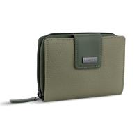 Кошелёк женский BUGATTI СИНА | SINA, зеленый, воловья кожа/полиэстер, 13, 7х3х9, 5 см