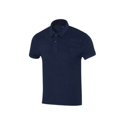 Рубашка поло унисекс Akoya из переработанного махрового материала - Темно - синий (размер XS)