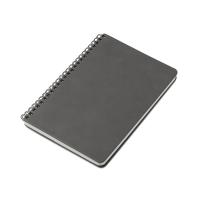 Блокнот А5 Dante из искусственной кожи на спирали, темно-серый