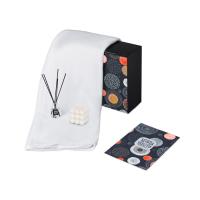 Подарочный набор с пледом, свечой и диффузором, белый