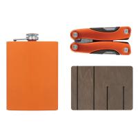 Набор с мультитулом и фляжкой Путешественник 2. 0. , оранжевый
