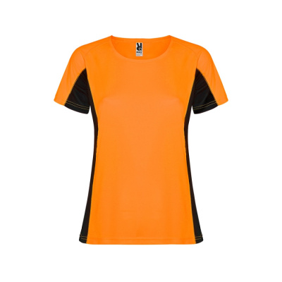 Футболка Shanghai женская, неоновый оранжевый/черный