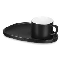 Чайная пара Brighton :  блюдце овальное,  чашка,  коробка,  черный