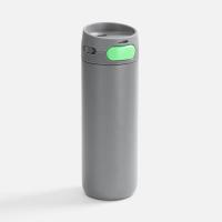 Термостакан X1 с цветной кнопкой, серый с зеленым