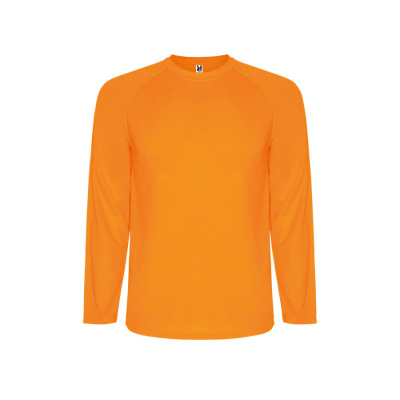 Футболка Montecarlo мужская с длинным рукавом, неоновый оранжевый (размер S)