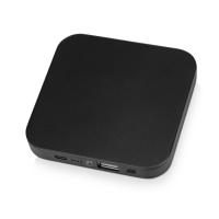 Портативное зарядное устройство на 4000 мА·ч с литий-полимерной батареей в компактном корпусе из металла, черный