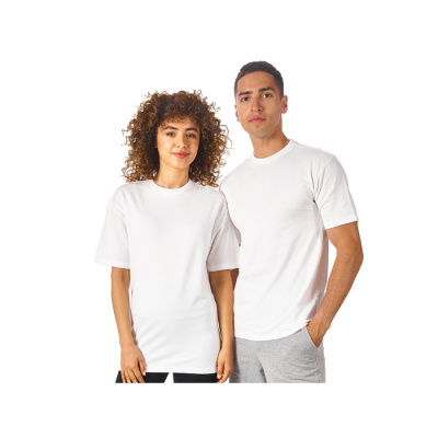 Футболка из френч терри Warsaw унисекс 220гр, белый (размер 2XL)